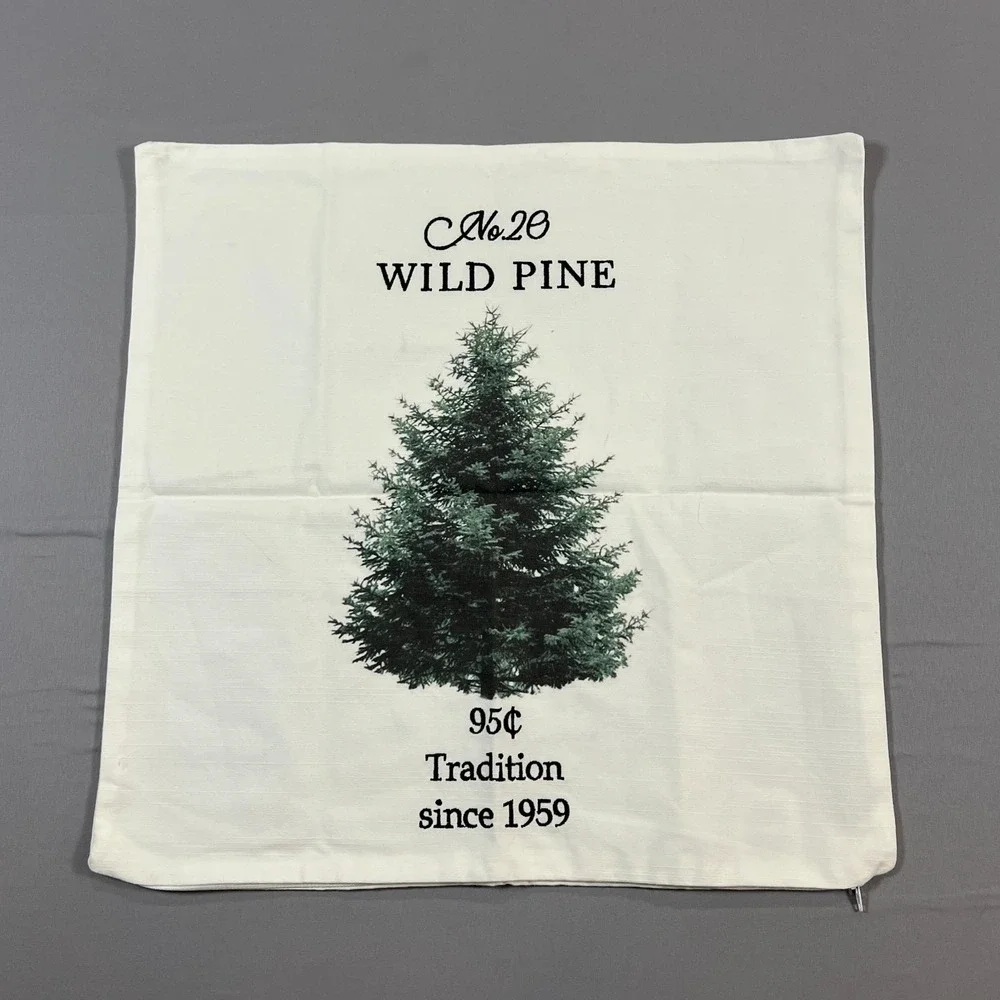 My Texas House Holiday Pine Tree Pillow Cover 18